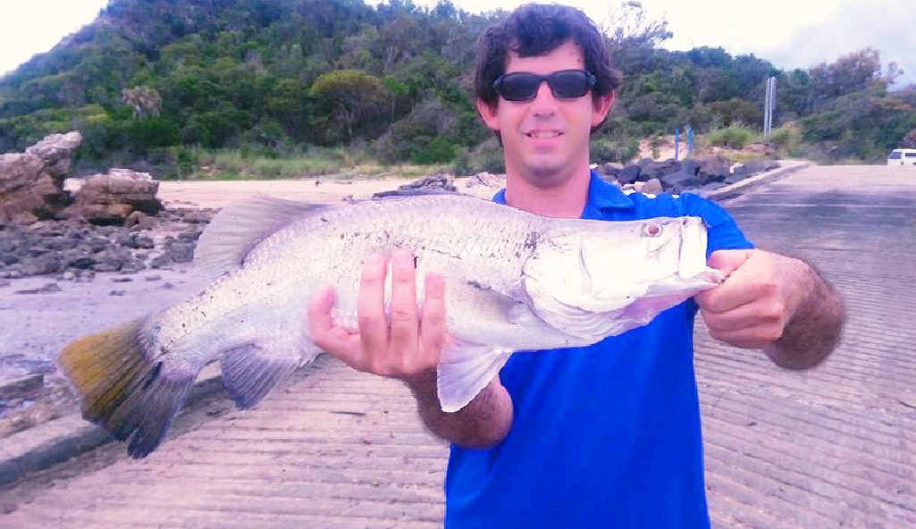 Ryan Newport caught this nice barramundi at Keppel Sands. Ryan Newport caught this nice barramundi at Keppel Sands.